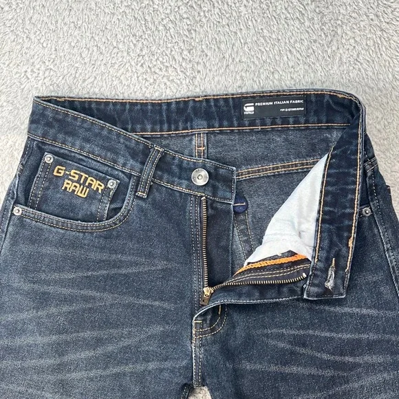 G Star Raw Jeans Men's 30 Dark Wash Straight Leg Premium Italian Denim Originals - Picture 3 of 11